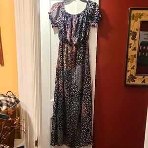 LULUS floral Patchwork Dress